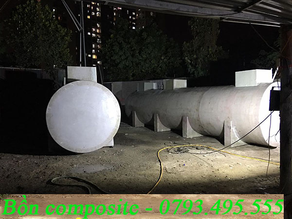 Bồn composite xử lý nước thải có kích thước lớn